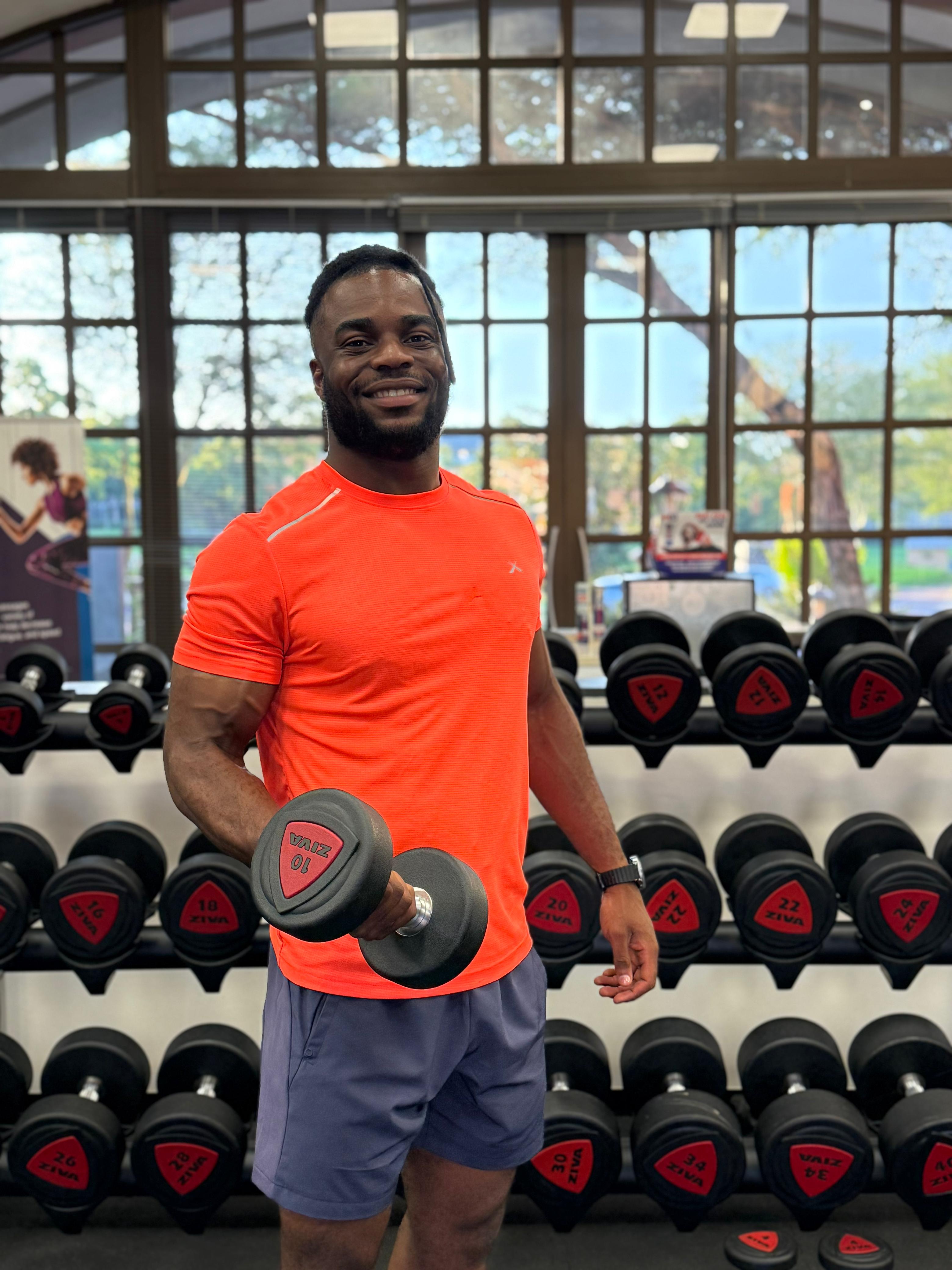 Intense workout training session